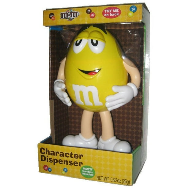 2019 M&M'S YELLOW CHARACTER LIMITED EDITION 12" GUM BALL GLOBE CANDY DISPENSER 